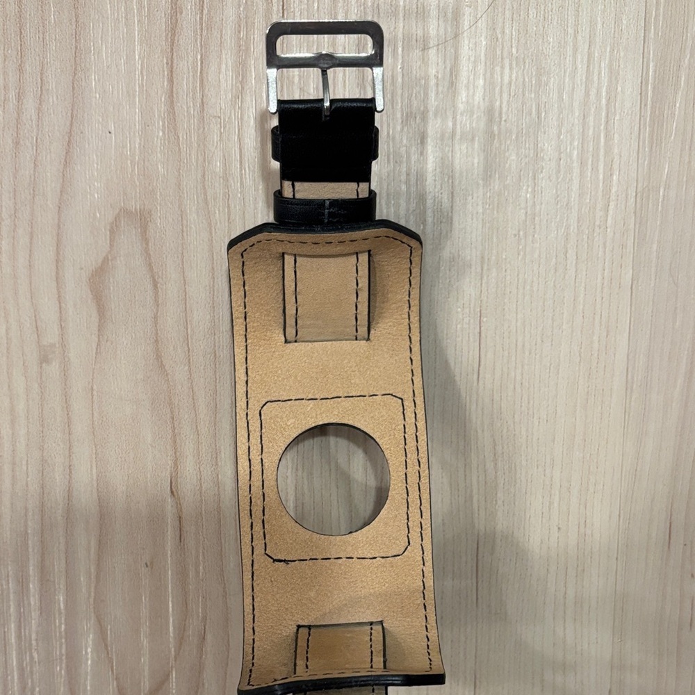 Black Leather Smartwatch Band - Picture 7 of 9